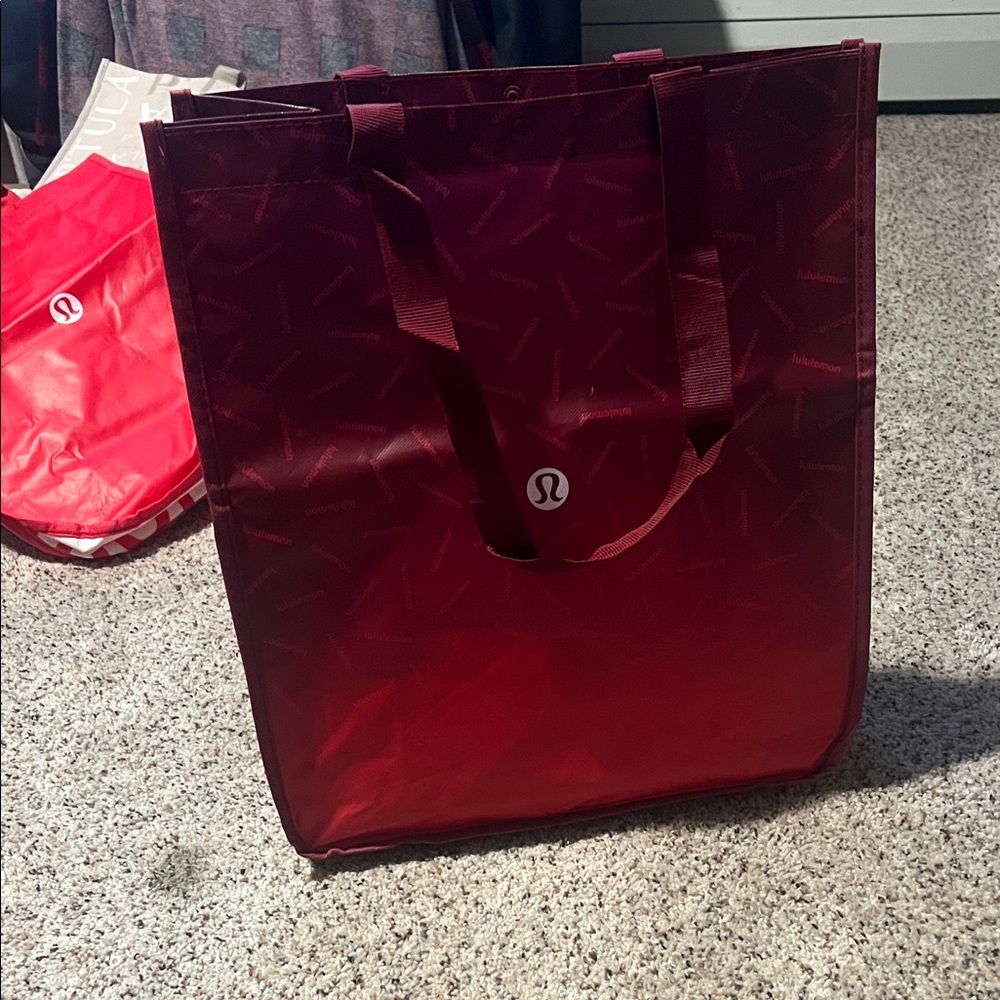Lululemon Athletica Burgundy Tote Bag